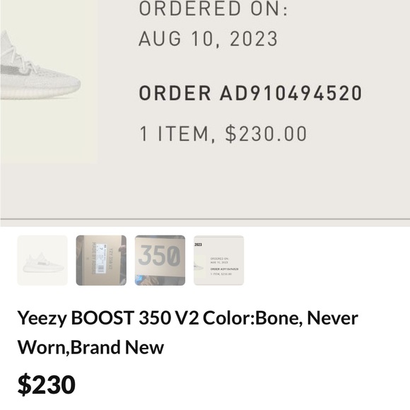Yeezy boost 350 v2, size 7.0 men’s 8.5 women’s, Brand...